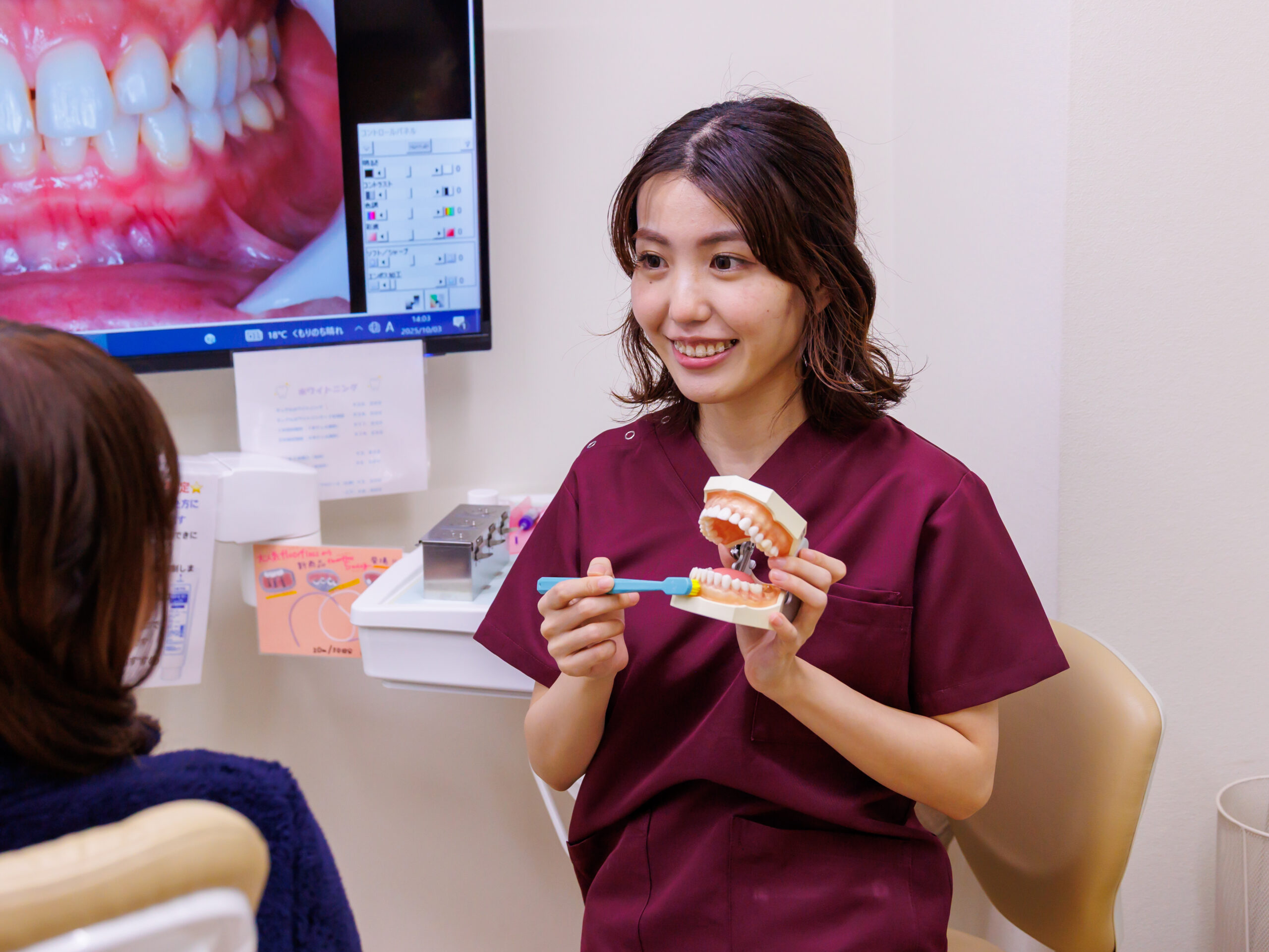 歯科衛生士による歯磨き指導